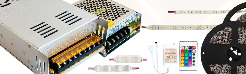 FITA LED, FONTES E ACESSÓRIOS